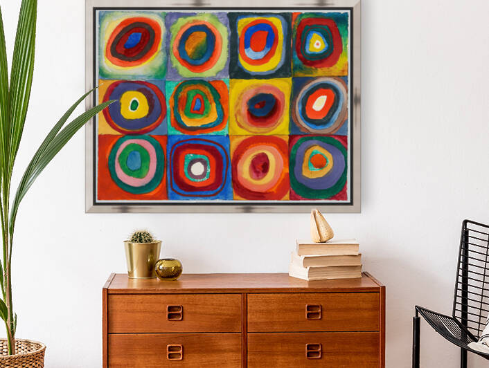 Kandinsky 1866 1944 Quadrate mit konzentrischen Ringen squares with concentric rings 1913 by TOPARTGALLERY