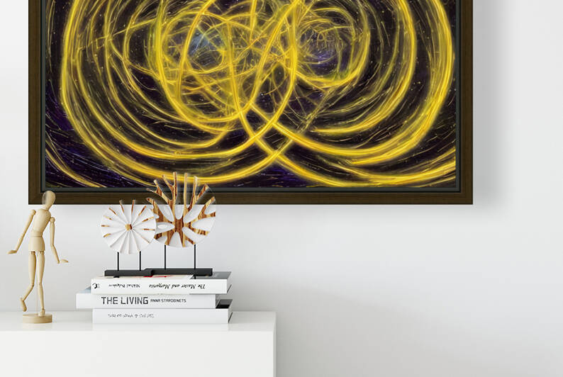 AI art albert einstein inspired relativity by TOPARTGALLERY