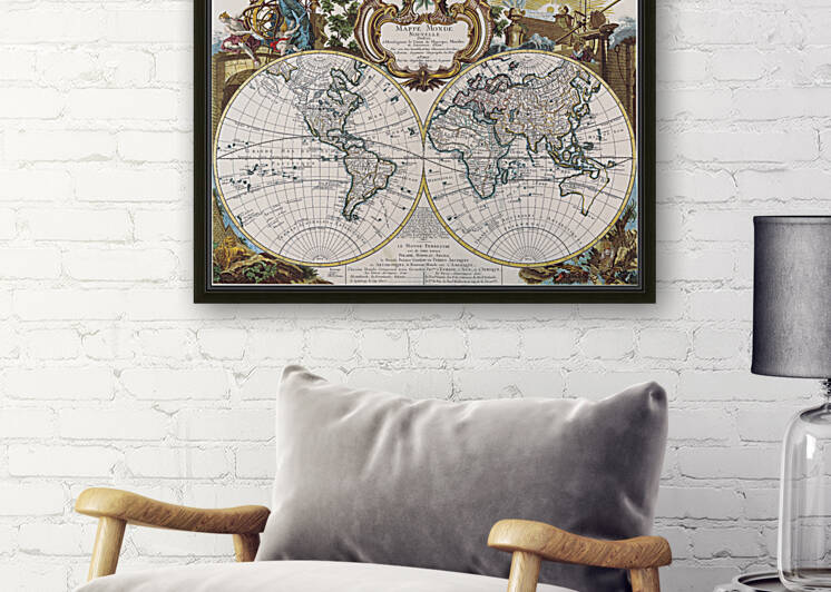 Old Map 68 by TOPARTGALLERY