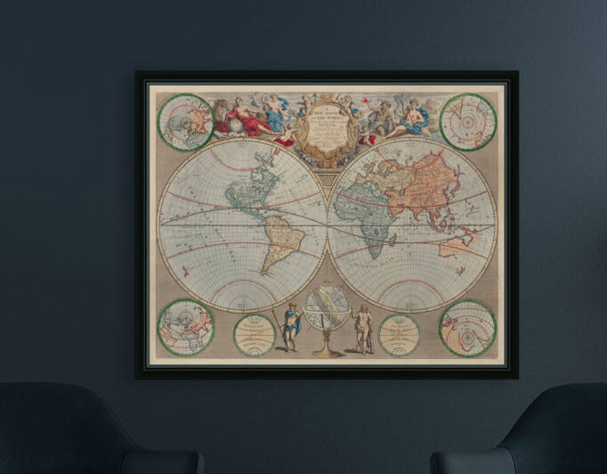 Vintage Maps  19 by TOPARTGALLERY