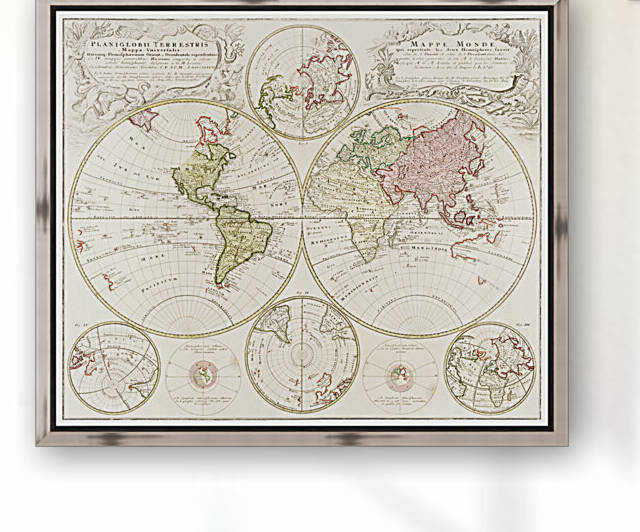 Vintage Maps  13 by TOPARTGALLERY