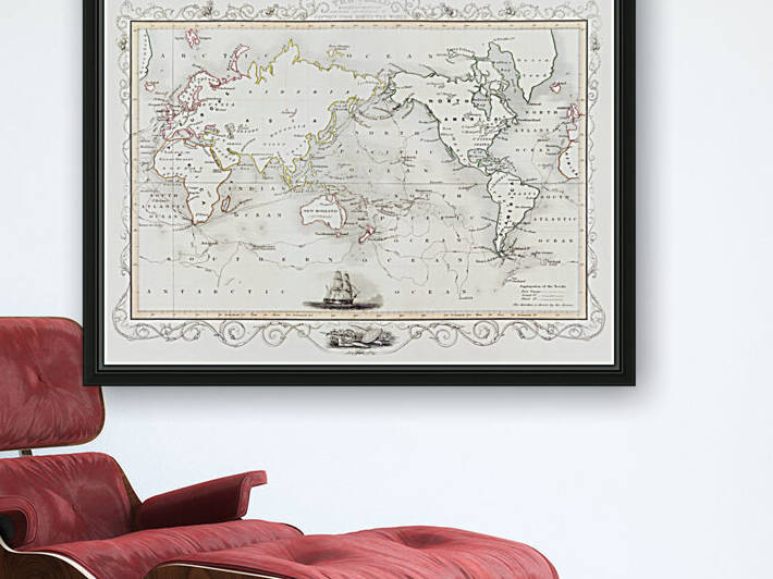 Vintage Maps  6 by TOPARTGALLERY