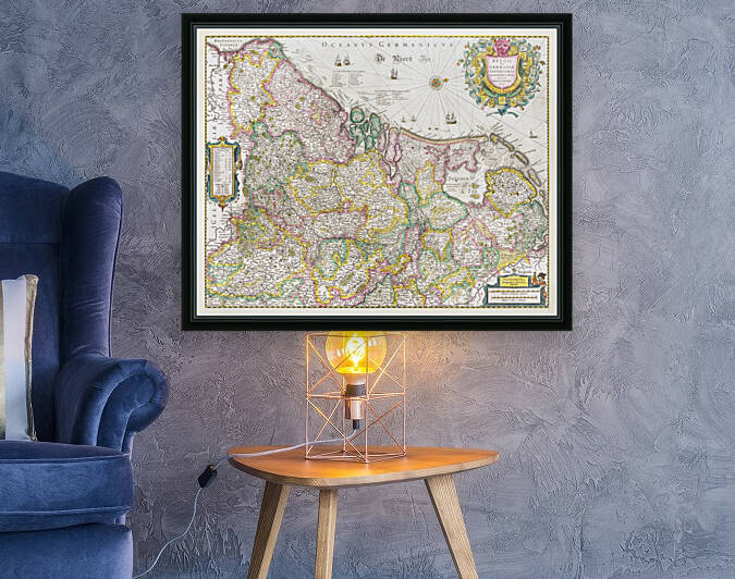 Vintage Maps  32 by TOPARTGALLERY