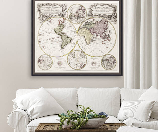 Vintage Maps  43 by TOPARTGALLERY