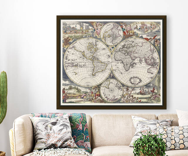 Vintage Maps  34 by TOPARTGALLERY