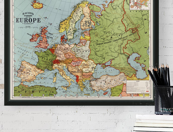 Vintage Maps  20 by TOPARTGALLERY