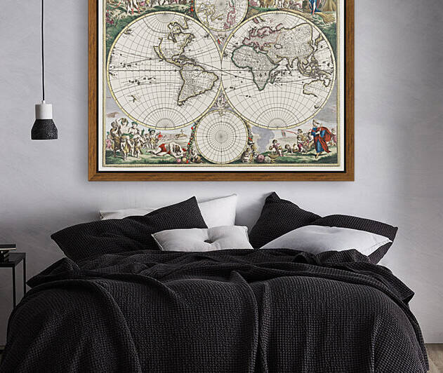 Vintage Maps  14 by TOPARTGALLERY
