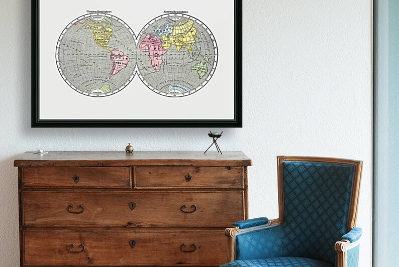Vintage Maps  4 by TOPARTGALLERY