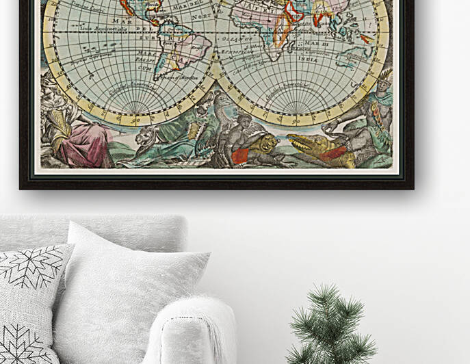 Vintage Maps  67 by TOPARTGALLERY