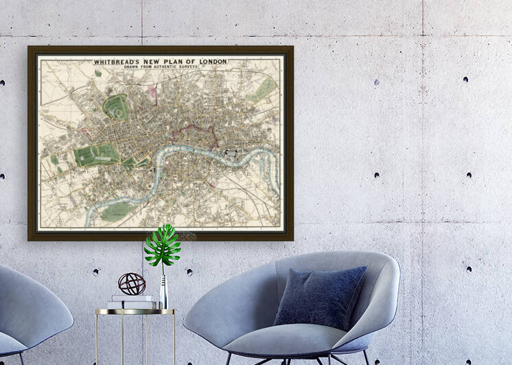 Vintage Maps  70 by TOPARTGALLERY