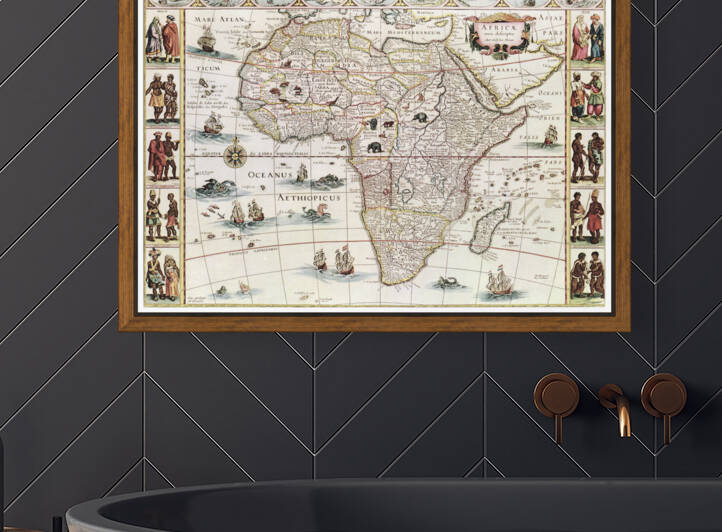 Vintage Maps  66 by TOPARTGALLERY