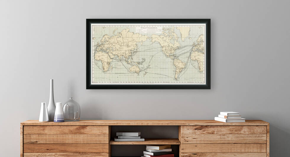Vintage Maps  91 by TOPARTGALLERY