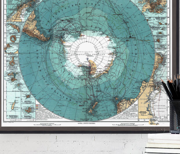 Vintage Maps  107 by TOPARTGALLERY