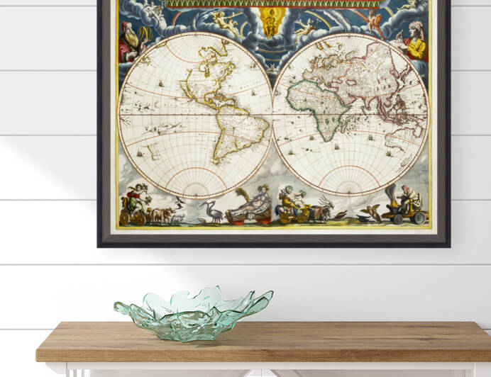 Vintage Maps  90 by TOPARTGALLERY