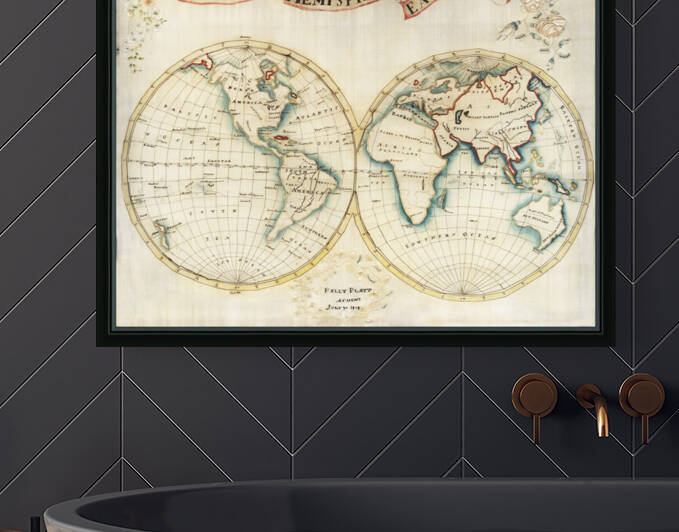 Vintage Maps  87 by TOPARTGALLERY