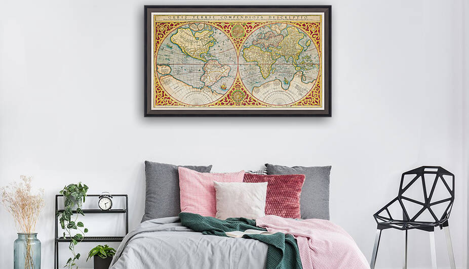 Vintage Maps  64 by TOPARTGALLERY