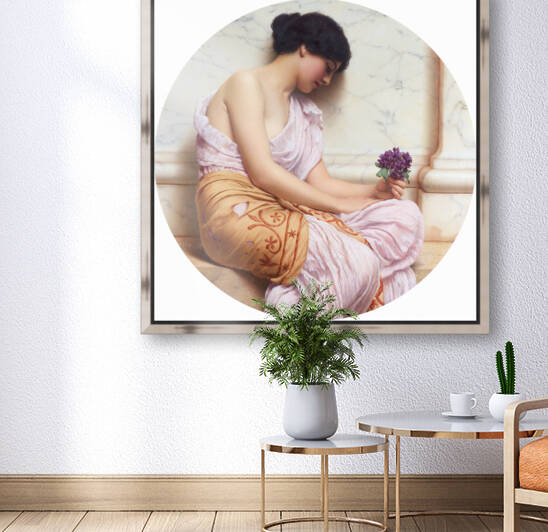 John William Godward Violets Sweet Violets by TOPARTGALLERY