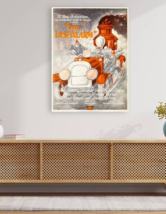 Cinema Poster 1920s The  Last  Alarm  ad  in  Mot by TOPARTGALLERY