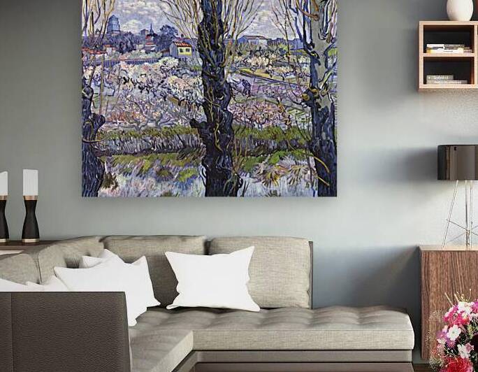 Van Gogh 1853 1890  View of Arles Flowering Orchards 1889 by TOPARTGALLERY
