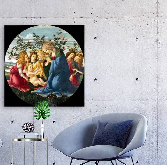 Sandro Botticelli 1445 1510  Madonna Adoring the Child with Five Angels from 1490 by TOPARTGALLERY