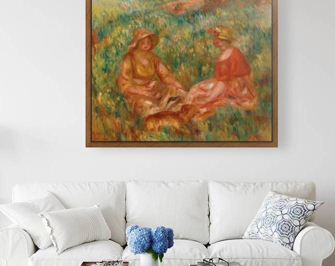 Pierre Auguste Renoir 1841 1919 Deux Filles Dans Un Pre   Deux Femmes Dans L herbe circa  1910 by TOPARTGALLERY