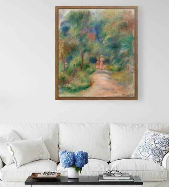 Pierre Auguste Renoir 1841 1919 Two Figures on a Path Deux figures dans un sentier 1906 by TOPARTGALLERY