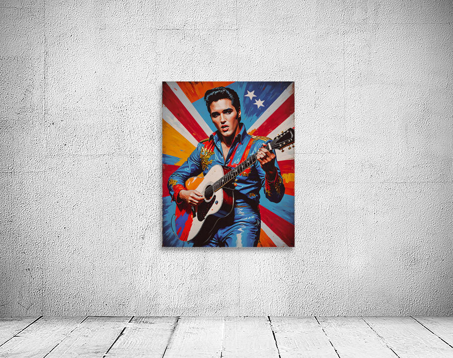 AI Art Pop Art Superstars Elvis Presley 1 by TOPARTGALLERY Wall Art