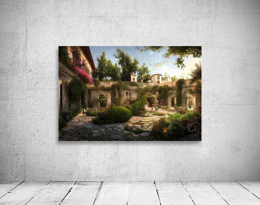 AI art secret garden by TOPARTGALLERY Wall Art