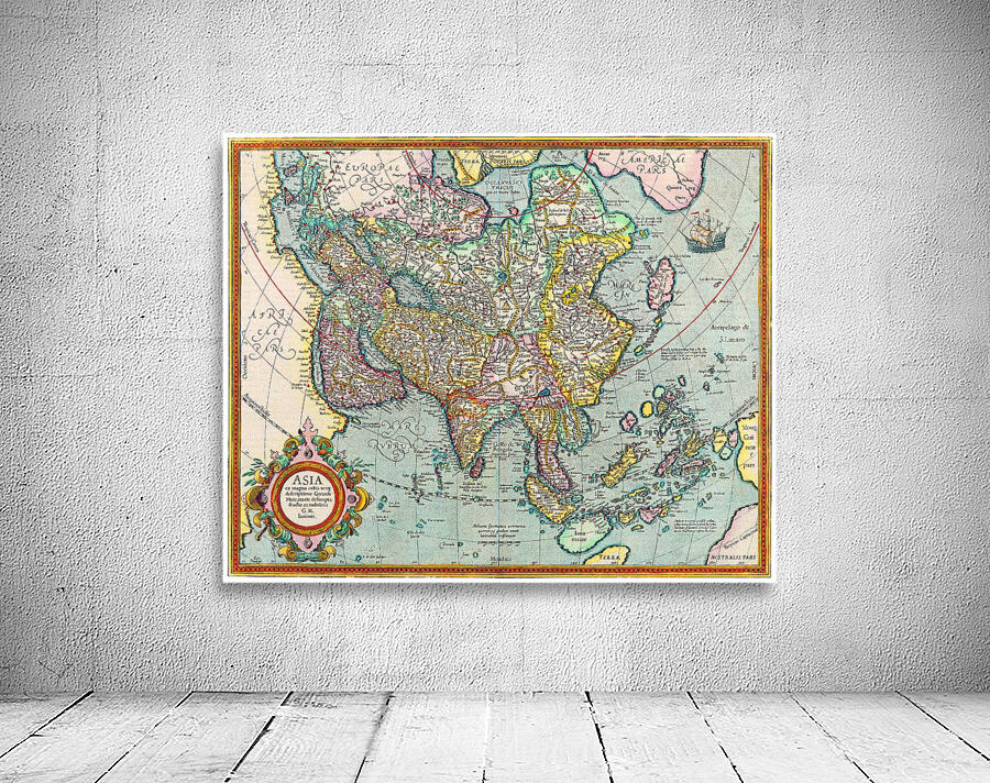 Old Map 45 Wall Preview