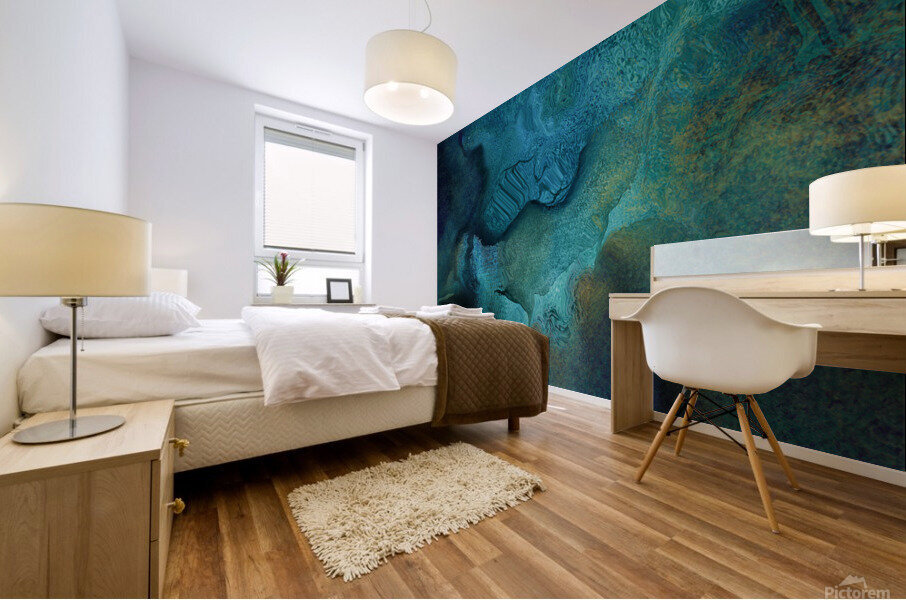 Flowing Gold Mural print
