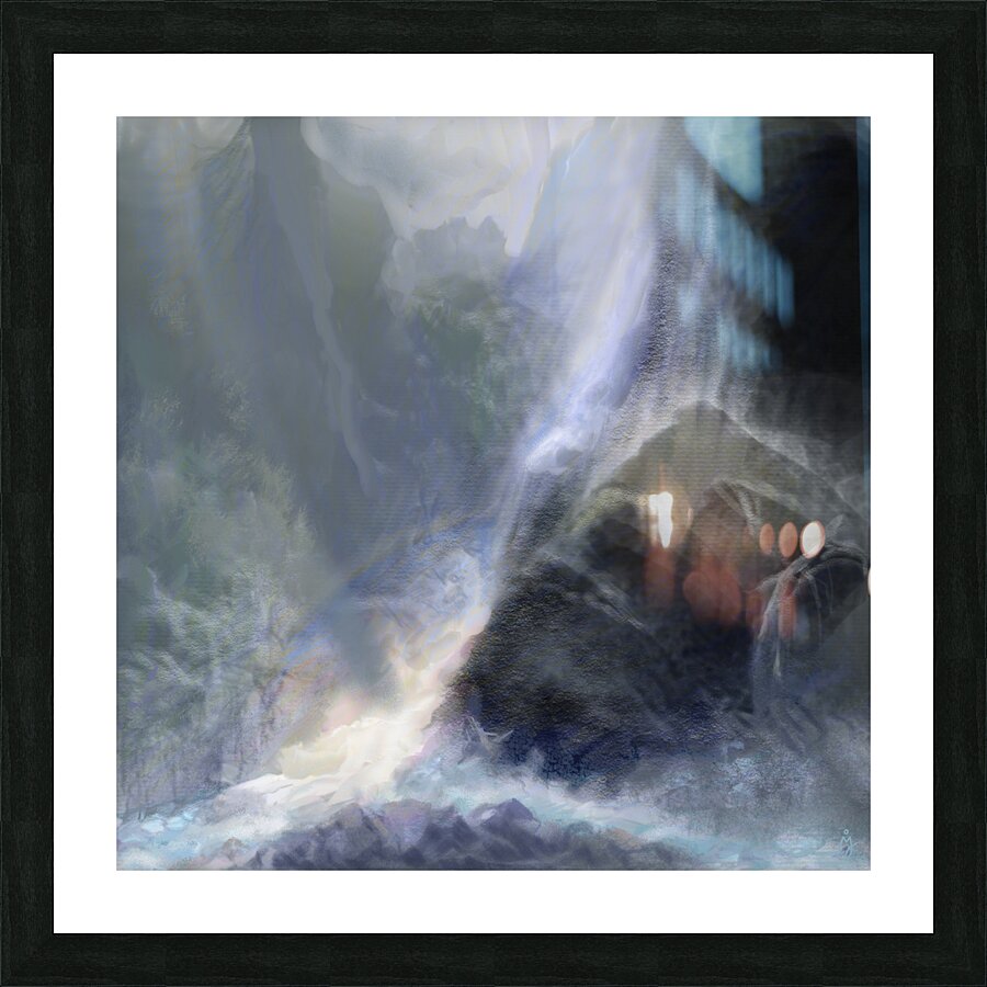 Spraying Water Picture Frame print