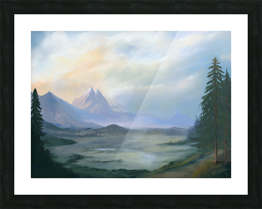 Sunset on the Valley  Picture Frame print