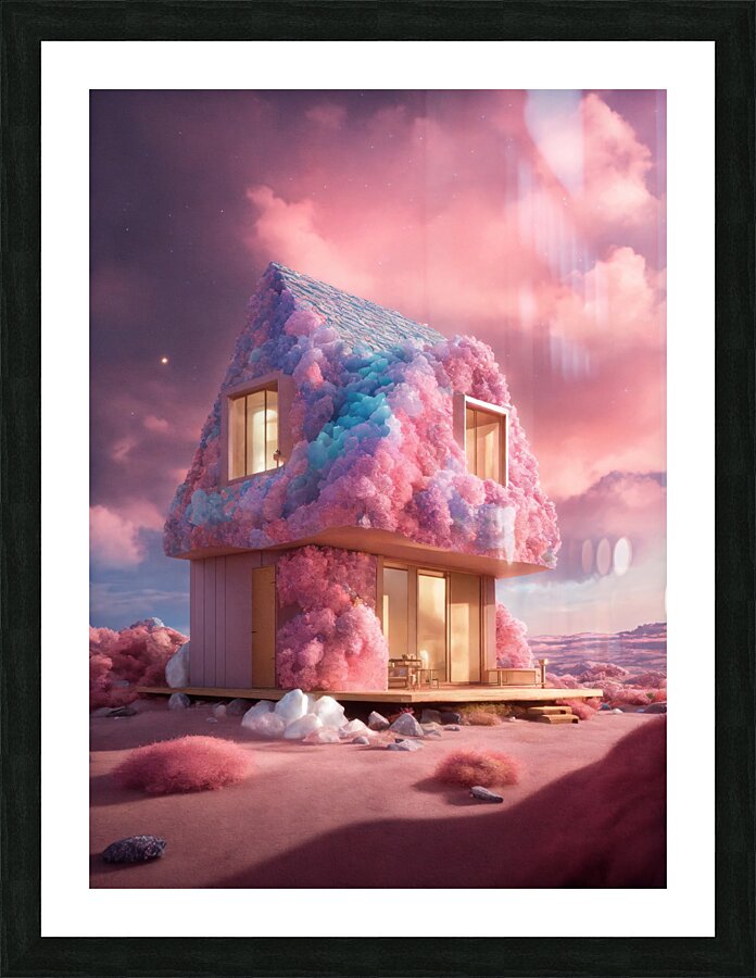 A BEAUTY OF SAFE HOME Picture Frame print