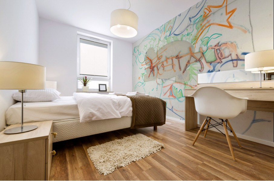 layers rose Mural print