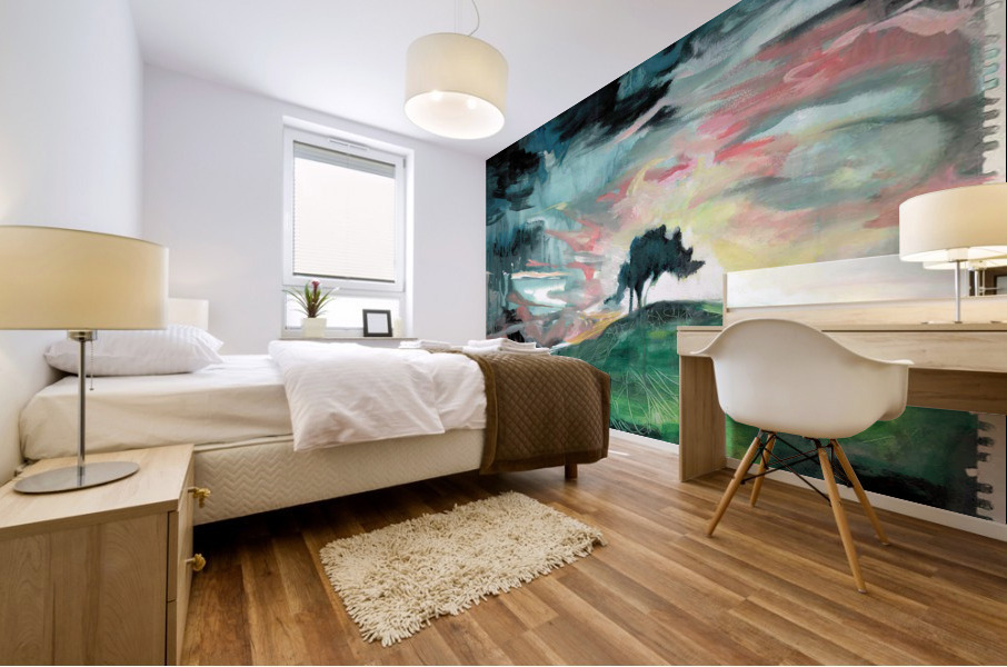Tree landscape 2 Contrast Mural print