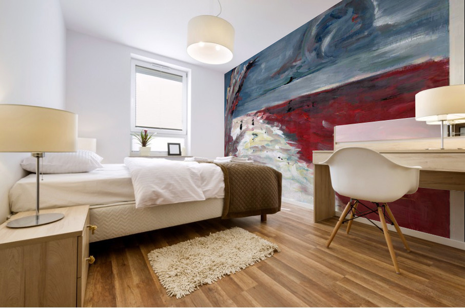 Red Beach Mural print