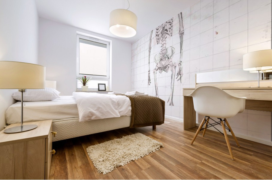 SkeletonGrid Mural print