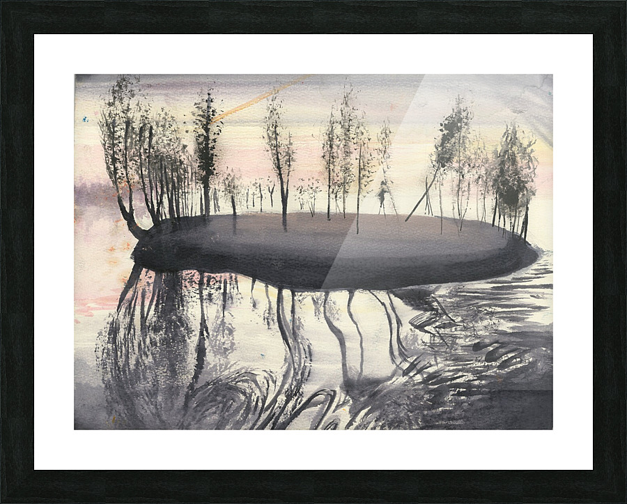 landwaterscape reflections Picture Frame print