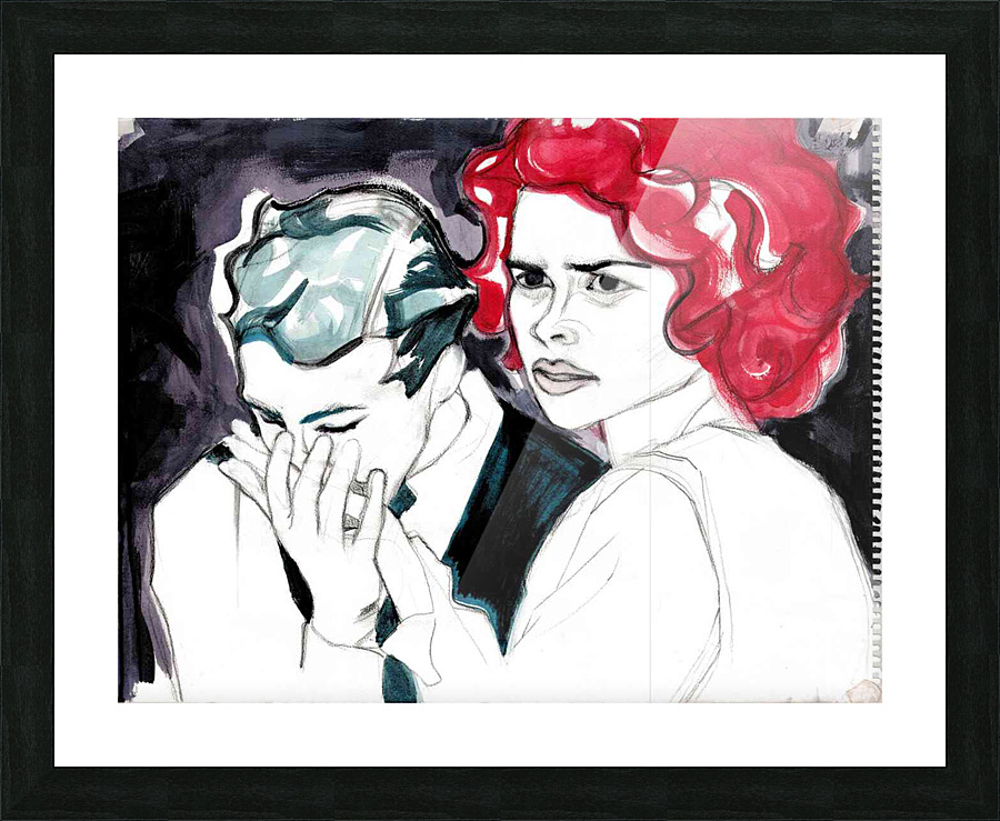 Hand Kiss Picture Frame print