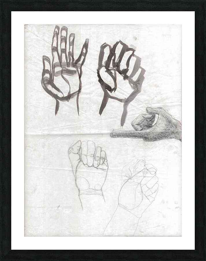 Hand Study 2 Picture Frame print