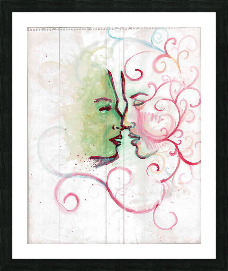 Kiss 2 Picture Frame print