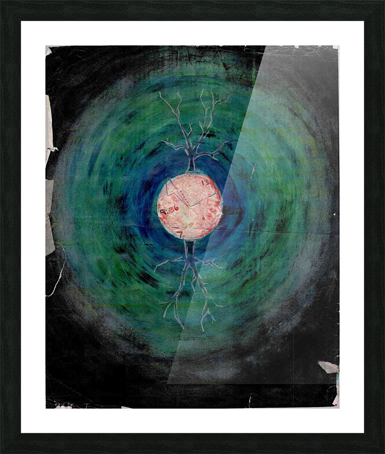 Planet and Time Picture Frame print