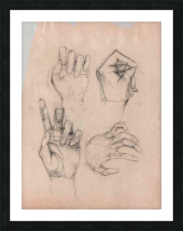 HandStudy3 Picture Frame print