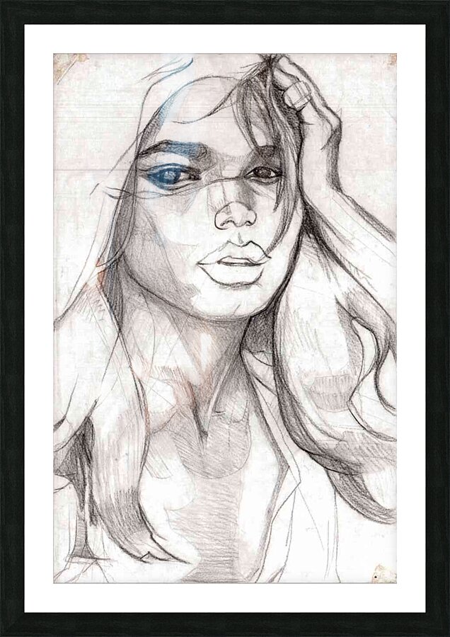 femaleface Picture Frame print