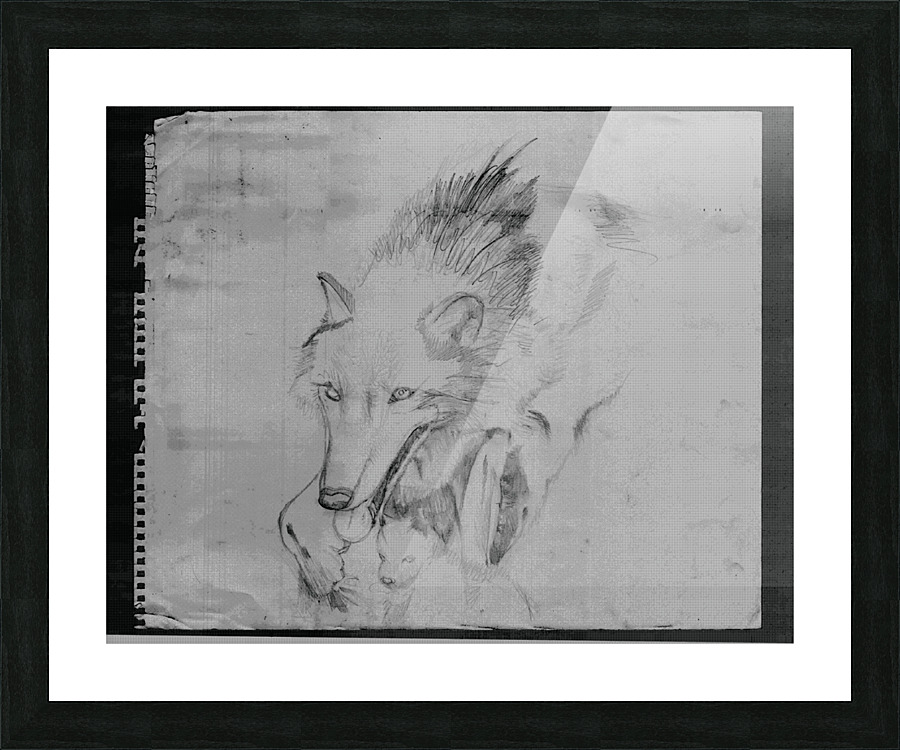 WolfMom1 Picture Frame print