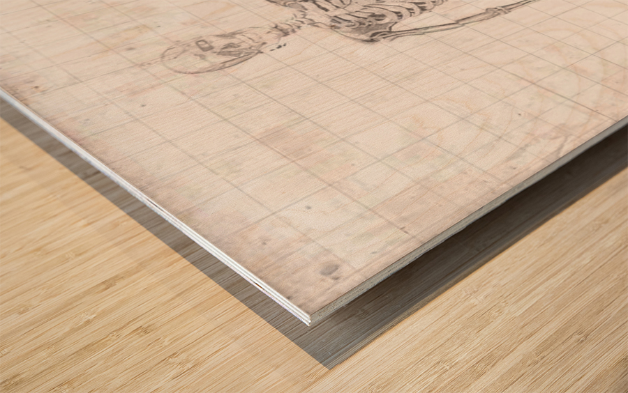 SkeletonGrid Wood print