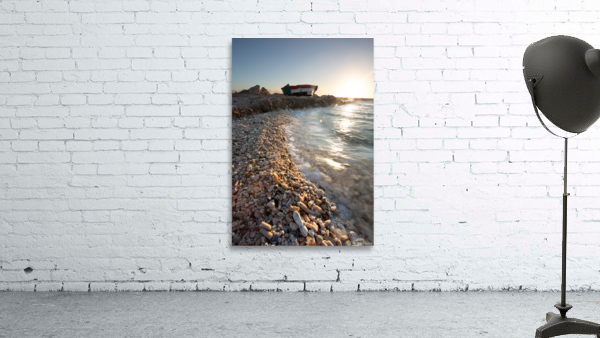 Curacao Boat Sunset Wall Preview