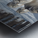 Wolves in the Snow Metal print