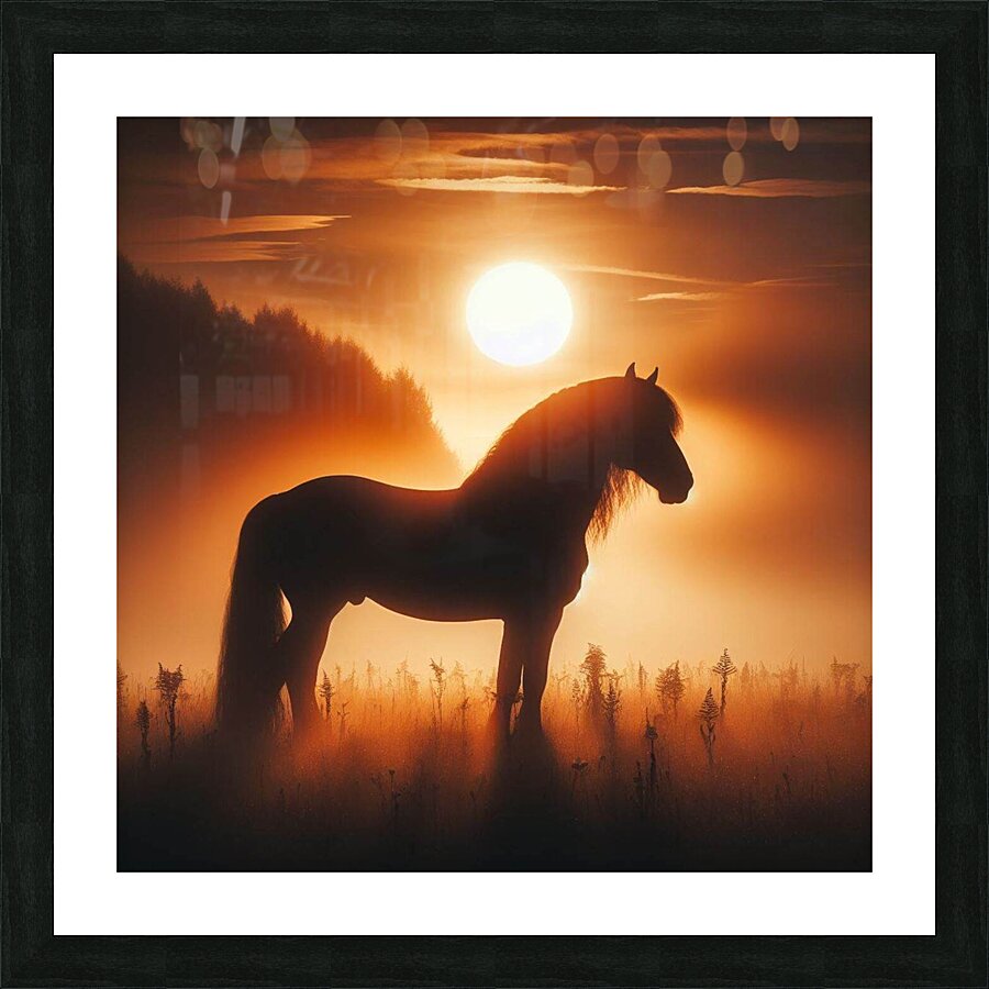 Noble Horse at Sunrise Picture Frame print