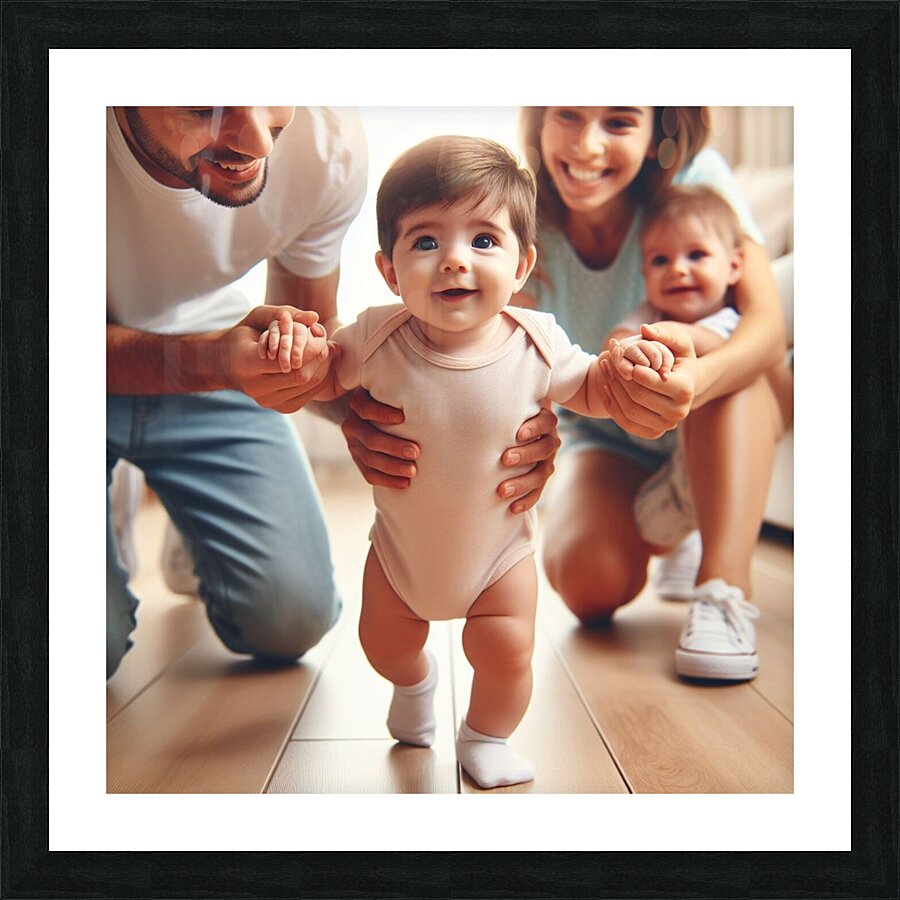 First Steps Picture Frame print